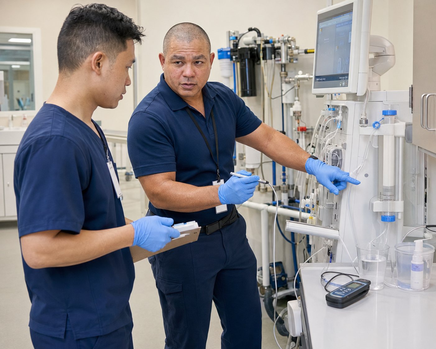 BiomedRx technician performing gold label hemp cbd oil 10000mg strength to protect patient safety